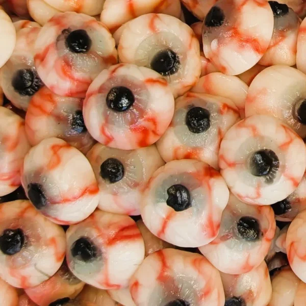 fruit flavoured jelly eyeball shaped gummy sweets